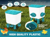 CARLA HOME Automatic Chicken Feeder Waterer Set with 8KG Food 7L Water Capacity for Coop, Chickens, LSB-36358