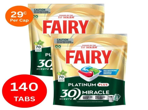 Fairy Platinum Plus x 140 Herbal Breeze Dishwasher Tablets FAIRY-8078730X2_NZ