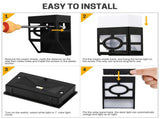 Solar Lights Outdoor, Decorative LED Solar Fence Lights Waterproof, Solar Deck Lights for Deck, V1192-AZ-W-12915