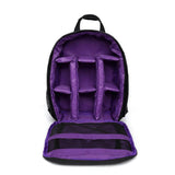 Purple Lining Water-Resistant DSLR Camera Backpack with Tripod Holder, Lightweight and Spacious V888-ELOSUNG17230