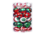 30PCS Xmas Balls Ornaments 2.4 Inch Plastic Multi Color Xmas Tree Hanging Balls for Holiday Birthday V1294-YM0901-3115240056111