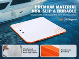 Inflatable Floating Dock, 7 x 7FT Inflatable Dock Platform, Non-Slip Water Floating Dock Mat with V952-CQFT7X7FTBJHTBHI7V0
