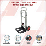 100kg Trolley Folding Hand Truck Sack Barrow V63-835361