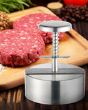 304 Stainless Steel Burger - 4.5" Hamburger Patty Maker, Heavy Duty Stainless Steel Burger V1258-DP02-C-4