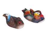 2PCS Floating Mandarin Duck Statue Resin Cute Animal Decor Sculpture Ornament for Outdoor Garden V1294-YM0521-3111230091211