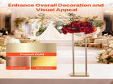 Wedding Flower Stand, 10PCS 80cm Column Flower Stand, Floral Stands with Metal Laminate, Cylindrical V952-HLHJLFT10J80A3YYA001V0