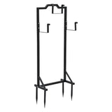 Green Fingers Garden Hose Holder Metal Portable Freestanding Hose Stand 4 Spikes Black HR-WA-HOLD-BK