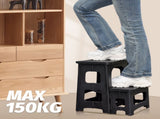 Multipurpose Portable Folding 2 Step Stool Non-Slip PP Collapsible Step Ladder Stool For Office V985-2STEPSTOOL