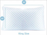 King Size Cooling Pillow with Shredded Memory Foam & Gel Infusion Adjustable Loft, Breathable V1107-CS-JYMLZK