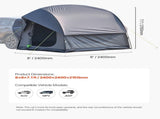 SUV Tent for Camping, 8FT L x 8FT W, Waterproof PU2000mm Spacious Double Layer Design for 5-8 V952-CZZPCHK88FT03MD8MV0