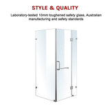 1000 x 900mm Frameless 10mm Glass Shower Screen By Della Francesca V63-831351