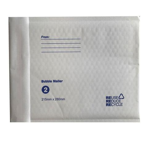 100x Tempest 215x280mm Bubble Mailers No.2 White Padded Eco Mail Bags Envelopes V238-SUPDZ-29091748806736
