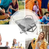 Portable Stainless Steel Mini BBQ Grill with Detachable Folding Design for Camping, Picnics, Beach V1189-LC-HW-00372