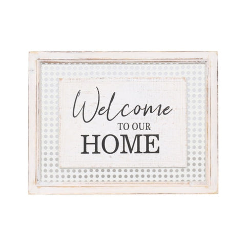 Hamptons Style Welcome to our Home Wall Art 40cm V637-92081WEL