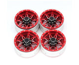 4Pcs/Set 1.9 Inch Wheel Rim Metal Parts for 1/10 Remote Crawl Car Red V1263-JX-1251