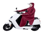 Electric Bike Raincoat Enlarged Protection Oxford Cloth Adults Sleeve Rain Poncho for Cycling Wine V1294-YM0710-3117230318715