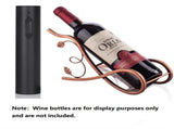 Black Electric Wine Opener and Rose gold Decorative Iron Wine Rack Set - Rechargeable Automatic V888-ELOSUNG56332-2