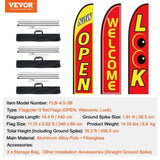 Open Flags for Business Advertising Feather Flag Kit Open Look Welcome V952-QGYMQGQWAOPP37QX0V0