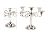 5 Arm Candlestick Holder Iron Retro Decorative Candle Holder Centerpiece for Home Church Silver V1294-YM0710-3115230100313