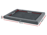i.Pet Pet Bed Dog Cat Extra Large Calming Soft Sofa Cushion Egg Crate Washable Grey PET-BED-CUSHION-L115-GR