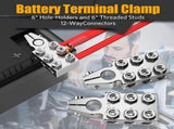 Battery Terminal Connectors, 12-Way Battery Terminal Clamps, Battery Terminals Top Post 8AWG Up to V1369-AZ3-W-11596
