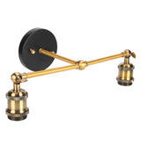 E27 Double Heads Wall Light Retro Style Wrought Iron Decorative Wall Lamp Fixture AC85265V V1294-YM0901-3119210016211