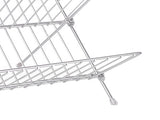 Dish Drainers Foldable X Shape 2 Tier Dish Drying Rack Dinner Plate Bowl Drying Holder Rack for V1294-YM0626-3118220322111