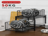 CARLA HOME 2 Tier Sliding Cabinet Organizer Drawer Storage Rack for Kitchen or Bathroom V178-36330