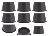 6 PCS Anti Vibration Pads Sofa Feet Pad Furniture Riser Mat for Table Cabinet Bed 3in Black Round V1294-YM0715-3116220007811