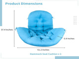 Hanging Egg Chair Cushion, High Back Hammock Seat Cushion with Button Fasteners, Thicken and Soft V1192-AZ-W-18234