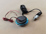 52mm Oil Pressure Gauge with Warning Alarm 1/8 NPT Sensor Oil Pressure Meter for Car Boat V1370-AZ4-07598