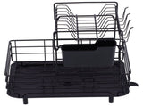 Drain Rack Double Layer Wrought Iron Double Countertop Dish Chopsticks Storage Rack with Drain Plate V1294-YM0901-3118210198611