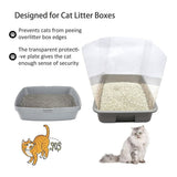 6X Cat Litter Box Pee , High Sided Litter Box Splash Guard, Seamless Urine Leakage Enclosure V1192-AZ-W-23124
