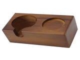 Wooden Coffee Protafilter Stand Holder Coffee Tamper Holder Stand Tamping Station Brown V1294-YM0717-3118220188411