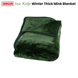 J Elliot Home 800GSM Luxury Winter Thick Mink Blanket Sea Kelp King V442-IDC-BLANKET-800GSMMINK-SEAKELP-KI