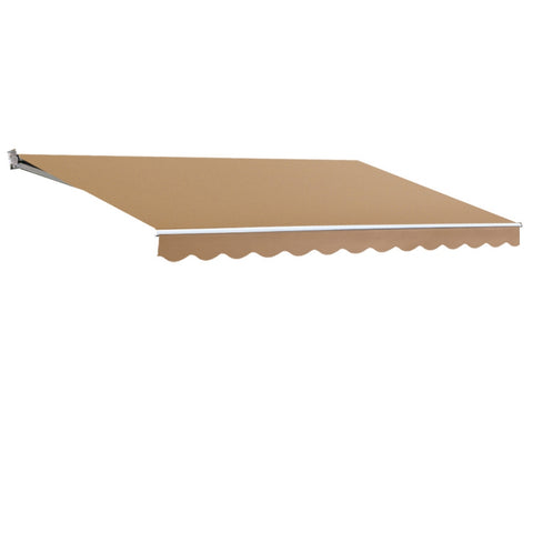 Instahut Retractable Folding Arm Awning Manual Sunshade 4Mx3M Beige AWN-B-ARM-40X30-BEIGE