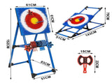 Axe Throwing Bristle Target Set with 8 Throwing Safety Axes and Ninja Stars Flexible Stand for Kids V985-AXETARGET