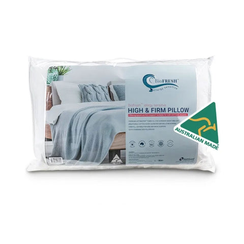 Easyrest BioFresh Allergy Sensitive High & Firm Standard Pillow 66 x 41 x 5cm V442-ERT-PILLOW-BIOFRESHHIGHFIRM-WHITE-ST