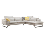 5 Seater Lounge Cream Colour Leatherette Corner Sofa Couch with Chaise V43-SOF-MRN-CR