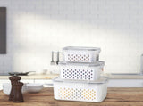 Produce Storage Bins Fruit Vegetable Container Plastic 3Pcs V1370-AZ4-09671