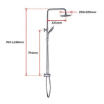 WELS 8" Rain Shower Head Set Rounded Dual Heads Faucet High Pressure With Mixer V63-827991