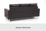 Sarantino Corner Sofa Couch with Chaise - Brown SFA-ASA-JOM-BW