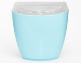 4x Oval Swing Top Waste Rubbish Bin Acrylic Lightweight Compact Bathroom Office in Blue V563-CHB5140BIN-BLUE_4X