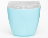 4x Oval Swing Top Waste Rubbish Bin Acrylic Lightweight Compact Bathroom Office in Blue V563-CHB5140BIN-BLUE_4X