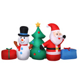 Jingle Jollys Christmas Inflatable Tree Snowman 2.7M Illuminated Decorations XMAS-INF-SAN-SNO-9FT