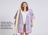2 pack Quick Dry Microfiber Surf Poncho Towel- Hooded Changing Robe with Zipper V888-ELOSUNG56320-4
