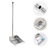 Stainless Steel Dustpan with Handle for Easy Refuse Collection and Household Cleaning Use V1369-AZ3-W-21465