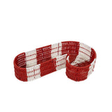 Candy Cane Shaped Woven Storage Basket, Holiday Table Organizer Tray, Divided Compartments for V1192-AZ-W-24672