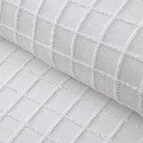 Vintage Design Homewares Parquet White Cotton Quilt Cover Set Queen V442-HIN-QUILTCS-PARQUET-WHITE-QS