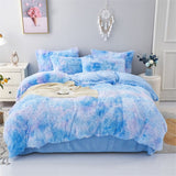 Tie-Dye Bedding Set Three-Piece Bedding Set Soft Bedding Trendy Bedding Home - Dark green - Size V1102-114-52798-DAR-200-240CM